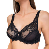 Reggiseno francese con ferretto e regolatore supplementare - NERO - 2442