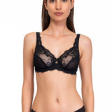 Reggiseno francese con ferretto e regolatore supplementare - NERO - 2442