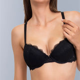 Push-up con coppe graduate e ferretto - NERO - 2444