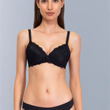 Reggiseno con coppe graduate, senza ferretto - NERO - 2446