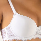 Reggiseno con coppe imbottite, ferretto e regolatore supplementare - BIANCO - 2452