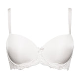 Reggiseno con coppe imbottite, ferretto e regolatore supplementare - BIANCO - 2452