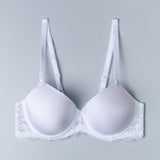 Reggiseno con coppe imbottite, ferretto e regolatore supplementare - BIANCO - 2452