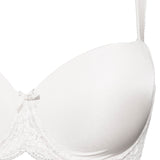 Reggiseno con coppe imbottite, ferretto e regolatore supplementare - BIANCO - 2452