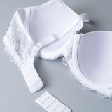 Reggiseno con coppe imbottite, ferretto e regolatore supplementare - BIANCO - 2452