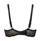 Reggiseno con coppe imbottite, ferretto e regolatore supplementare - NERO - 2452