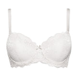 Reggiseno con coppe imbottite, ferretto e regolatore supplementare - BIANCO - 2454