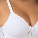 Reggiseno con coppe spacer, senza ferretto con regolatore supplementare - BIANCO - 2456