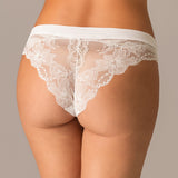 Slip taglio laser in cotone e pizzo - BIANCO - 5115