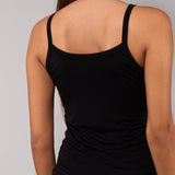 Canotta con Spalline Sottili in Modal - NERO - 6000