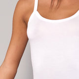 Canotta con Spalline Sottili in Modal - MILK - 6000