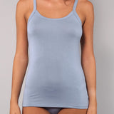 Canotta con Spalline Sottili in Modal - DENIM - 6000