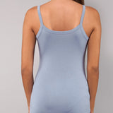 Canotta con Spalline Sottili in Modal - DENIM - 6000
