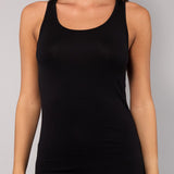 Canotta Spalla Larga in Modal - NERO - 6004
