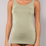 Canotta Spalla Larga in Modal - VERDE MILITARE - 6004