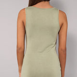 Canotta Spalla Larga in Modal - VERDE MILITARE - 6004