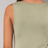 Canotta Spalla Larga in Modal - VERDE MILITARE - 6004