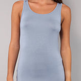 Canotta Spalla Larga in Modal - DENIM - 6004