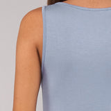 Canotta Spalla Larga in Modal - DENIM - 6004