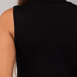 Lupetto Smanicato Collo Alto in Modal - NERO - 6006