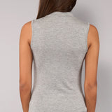 Lupetto Smanicato Collo Alto in Modal - GRIGIO MELANGE - 6006