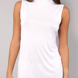 Lupetto Smanicato Collo Alto in Modal - MILK - 6006