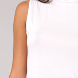Lupetto Smanicato Collo Alto in Modal - MILK - 6006