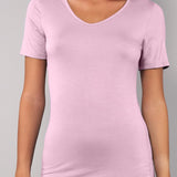 Maglia Manica Corta Scollo a V in Modal - MALVA - 6008