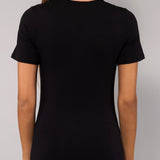 Maglia Manica Corta Girocollo in Modal - NERO - 6010