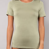 Maglia Manica Corta Girocollo in Modal - VERDE MILITARE - 6010