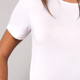 Maglia Manica Corta Girocollo in Modal - MILK - 6010