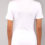 Maglia Manica Corta Girocollo in Modal - MILK - 6010