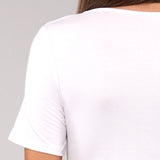 Maglia Manica Corta Girocollo in Modal - MILK - 6010