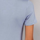 Maglia Manica Corta Girocollo in Modal - DENIM - 6010