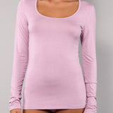 Maglia Manica Lunga Scollo Profondo in Modal - MALVA - 6012