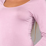 Maglia Manica Lunga Scollo Profondo in Modal - MALVA - 6012