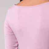 Maglia Manica Lunga Scollo a Barchetta in Modal - MALVA - 6014