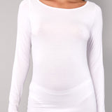 Maglia Manica Lunga Scollo a Barchetta in Modal - MILK - 6014