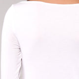 Maglia Manica Lunga Scollo a Barchetta in Modal - MILK - 6014