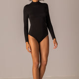 Body a Collo Alto in Modal - NERO - 6018
