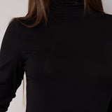 Body a Collo Alto in Modal - NERO - 6018