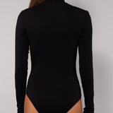Body a Collo Alto in Modal - NERO - 6018