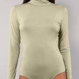 Body a Collo Alto in Modal - VERDE MILITARE - 6018
