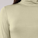 Body a Collo Alto in Modal - VERDE MILITARE - 6018