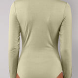 Body a Collo Alto in Modal - VERDE MILITARE - 6018