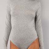 Body a Collo Alto in Modal - GRIGIO MELANGE - 6018