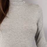 Body a Collo Alto in Modal - GRIGIO MELANGE - 6018