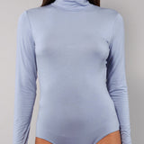 Body a Collo Alto in Modal - DENIM - 6018