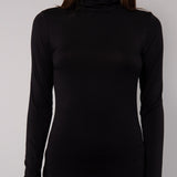 Dolcevita Manica Lunga Collo Alto in Modal - NERO - 6020
