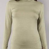 Dolcevita Manica Lunga Collo Alto in Modal - VERDE MILITARE - 6020